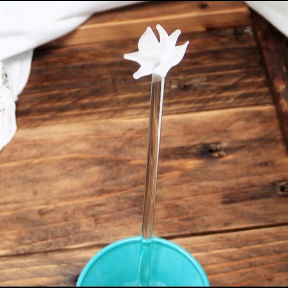 Vintage 1980s Glass Stir Stick, Butterfly Swizzle Stick Drink Stir Stick Barware - Picture 1 of 4